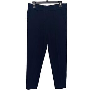 Ann Taylor Loft Pants Dressy, Zippers on back ankles, navy blue, women’s size 4